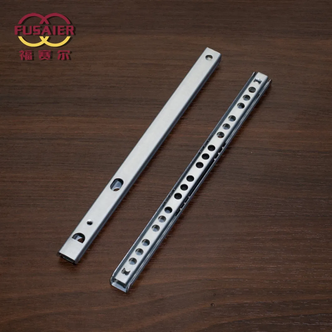 17 mm Cabinet Two Way Partial Extension Telescopic Drawer Ball Drawer Slide