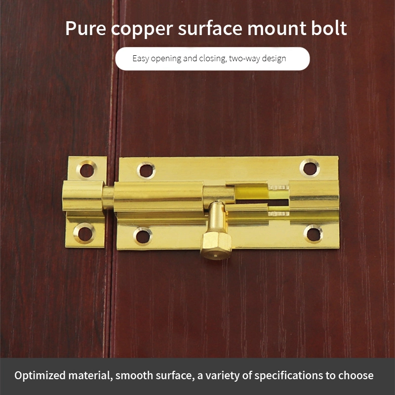Furniture Hardware Padbolt Aluminium Profile Steel Hardware Slide Brass Security Latch Lock Door Bolt Tower Bolt